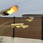 lampadaire 5 feux doré design des années 70