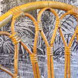 Rattan or wicker egg armchair