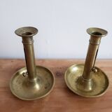 Pair of brass candlesticks