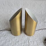 Pair of lamps signed by Jean Perzel – cylindrical with an oblique opening.