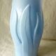 Opaline vase with flames and foliage decoration in relief, art nouveau period