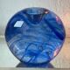 Kosta Boda blue glass candlestick from the 1980s