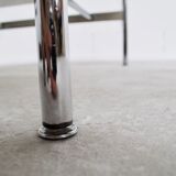 Table basse years 70' marble and chromium acier