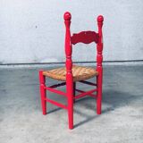 Set of Scandinavian Country Design Red Side Chairs, Sweden, 1960s