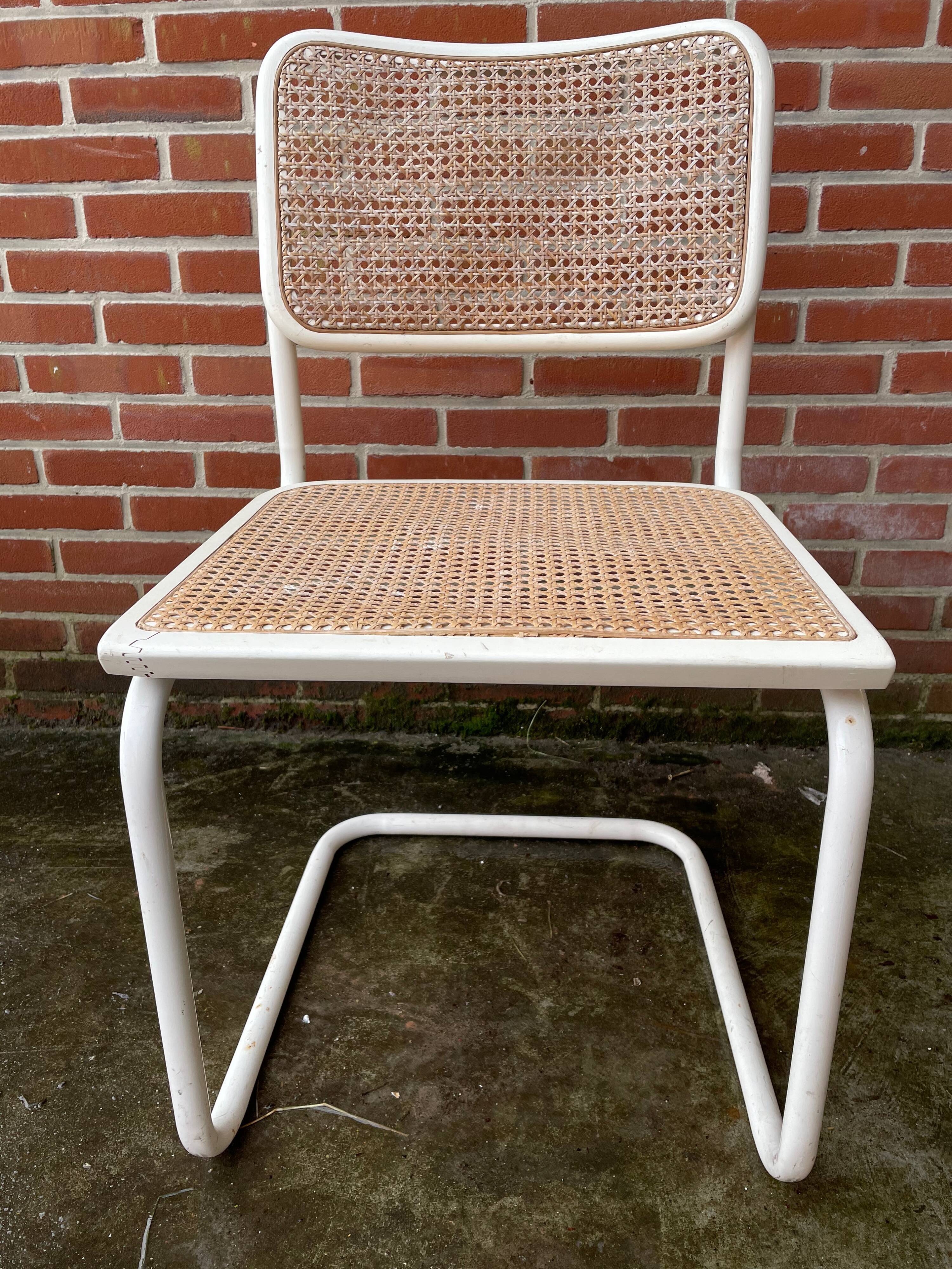 Set of 4 Cesca Model chairs by Marcel Breuer