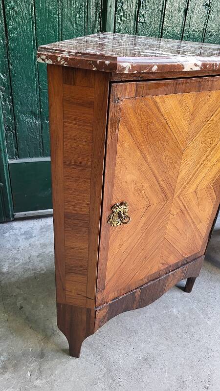 Pair of corner cabinets louis xvi corner furniture from the 18th century with a top ma