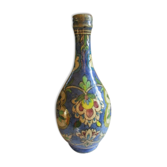 Vase antique en grès déco fleurs
