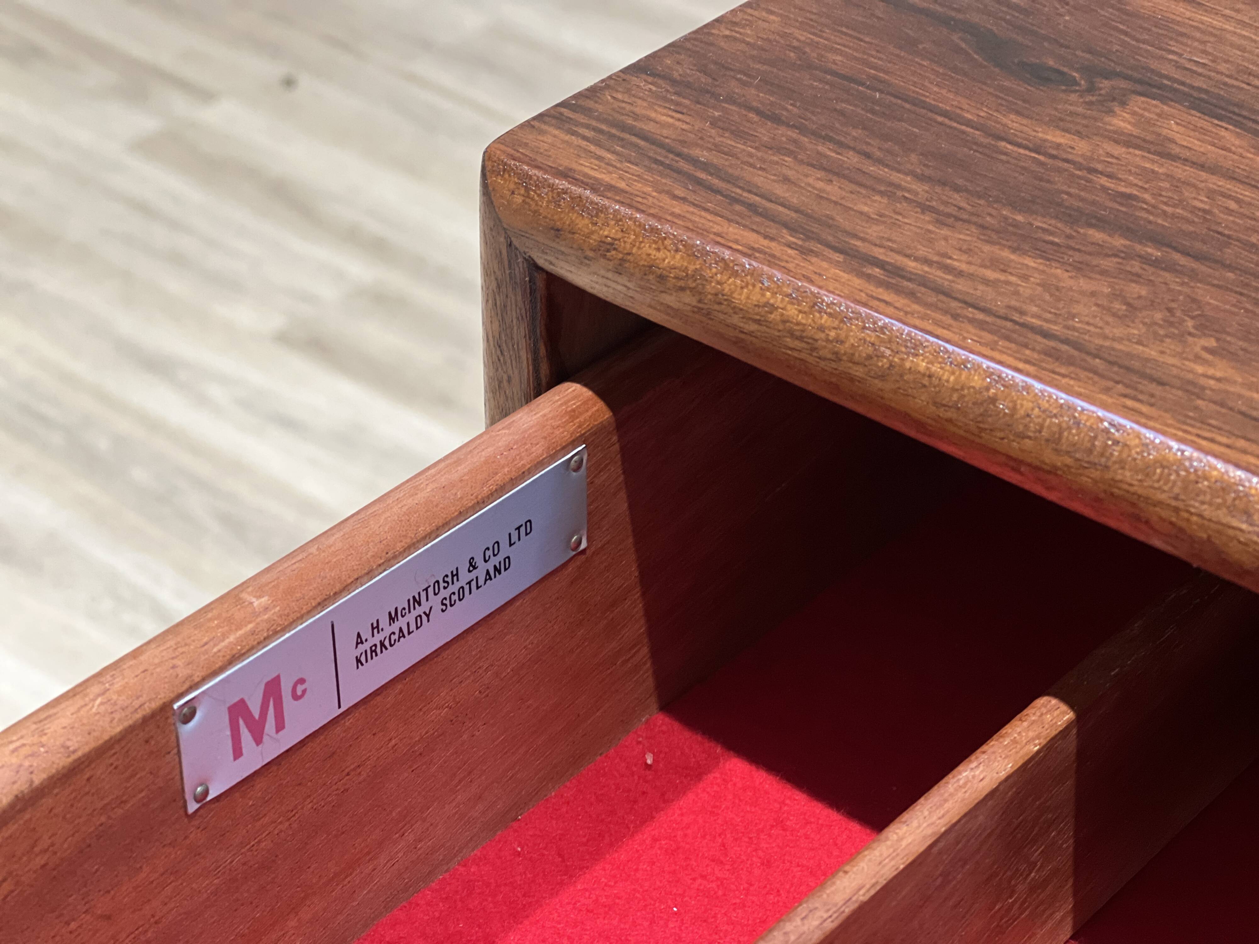 Rosewood sideboard by McIntosh, 1970