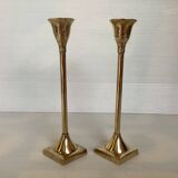 Pair of brass candlesticks