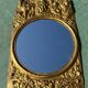 Miroir métal doré  27x 47 vintage