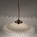 Opaline glass pendant light