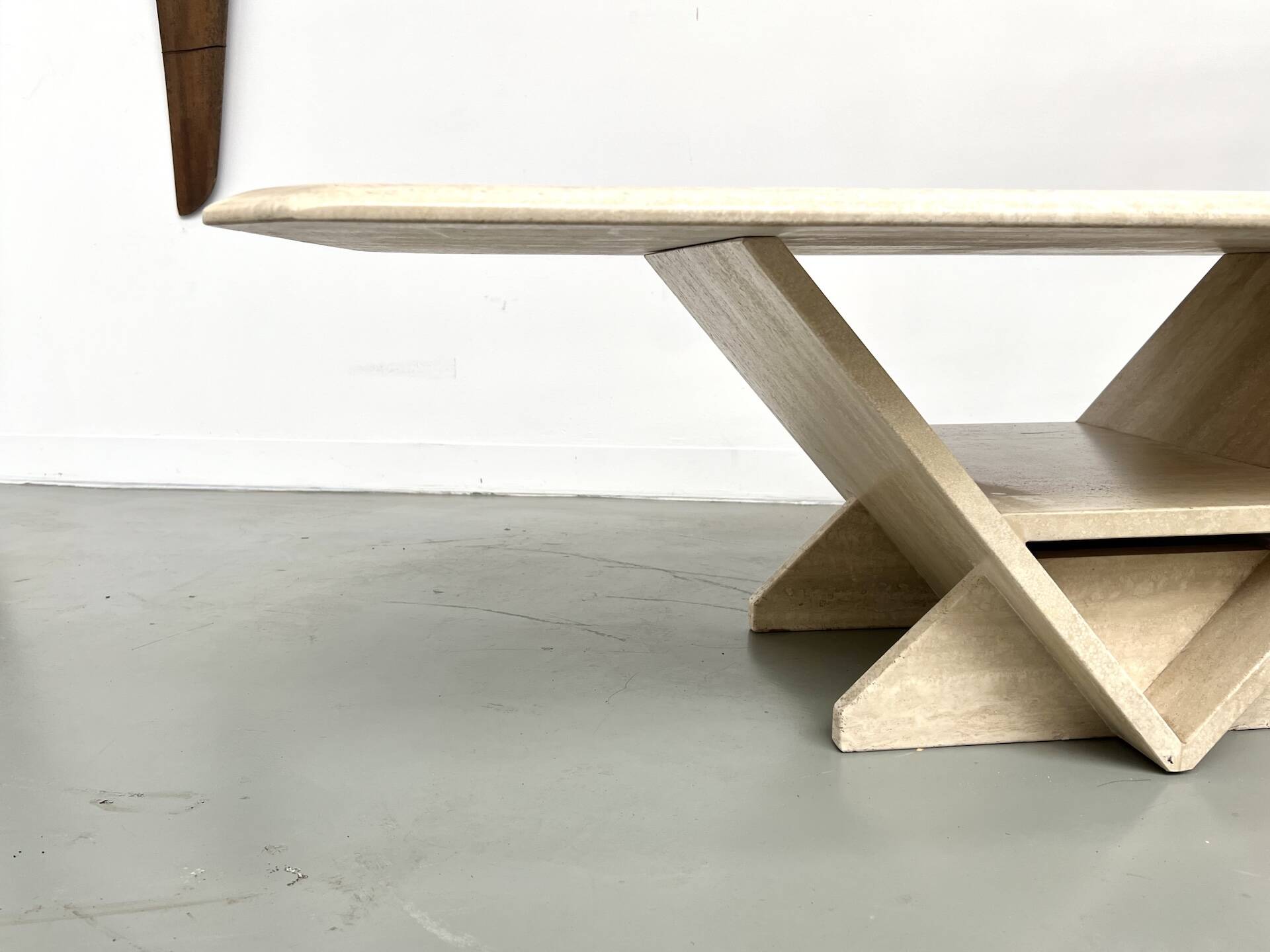 Travertine coffee table, Italy 1970