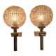 Pair of Midcentury Wall Lamps in style of Gaetano Sciolari, Italy, 1970s