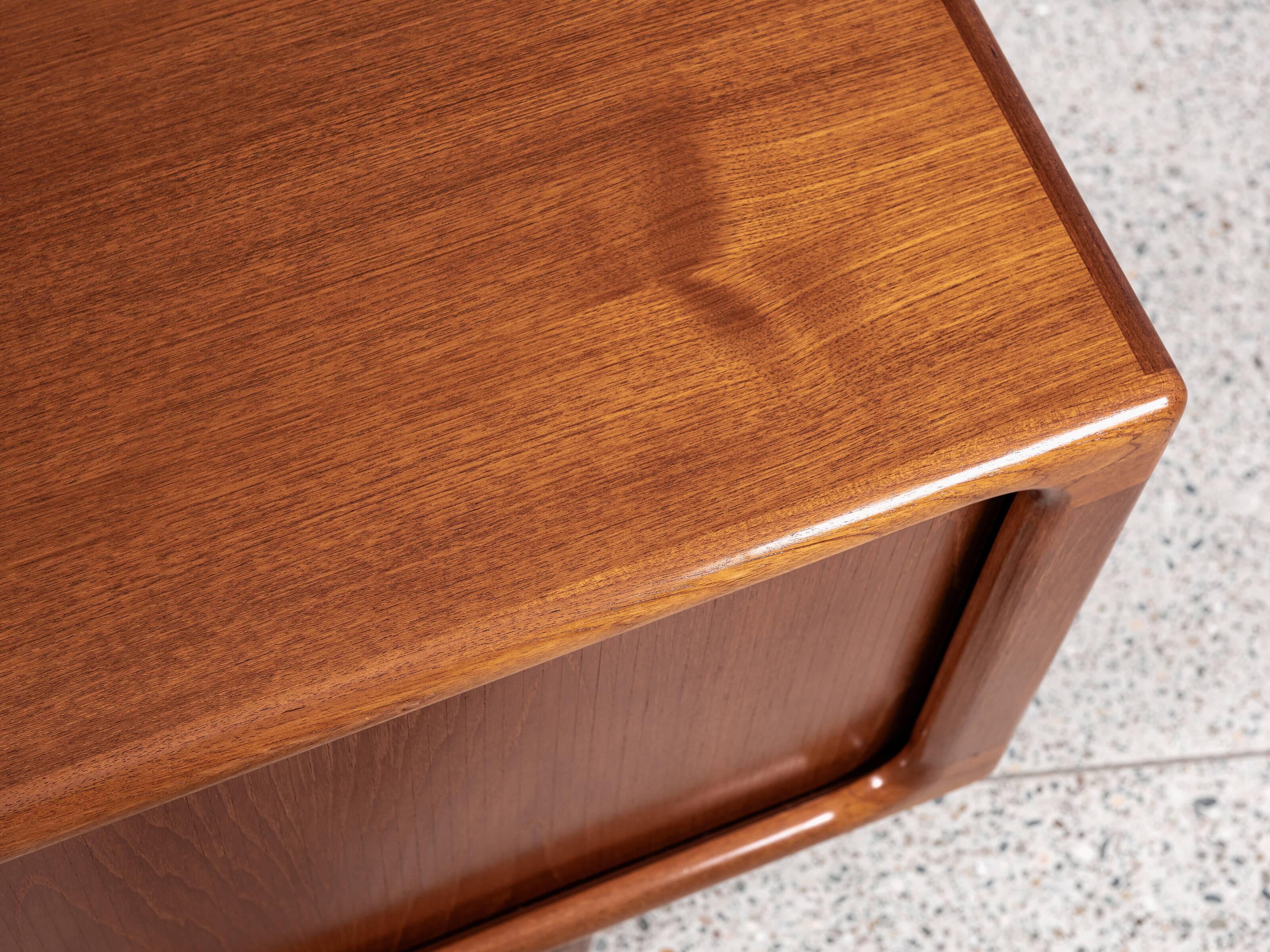 Mid-century Danish teak sideboard with tambour doors by Dyrlund 1960s - 170 cm