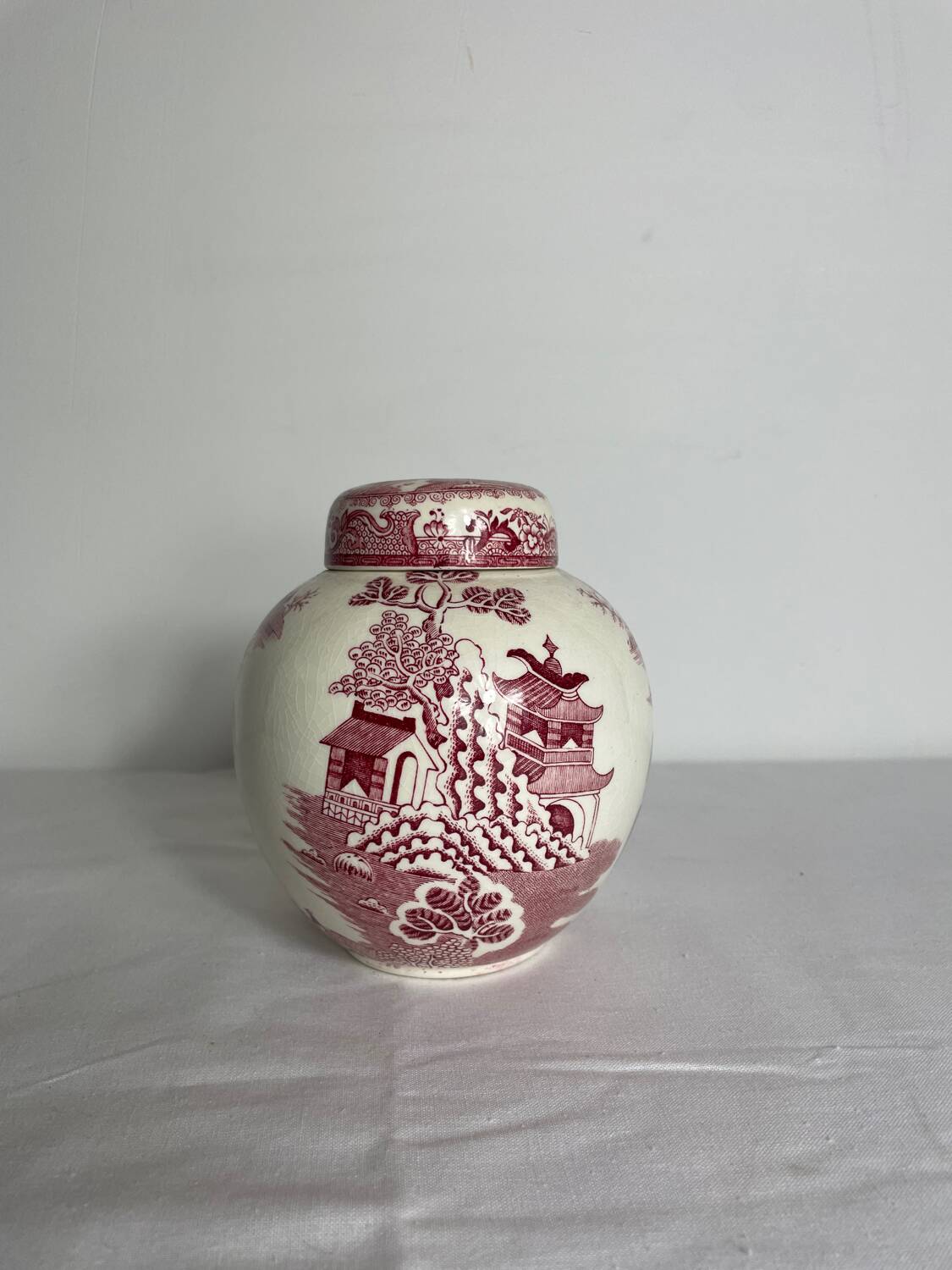 Pot à Gingembre Traditionnel en Grès de Mason’s Patent Ironstone pour Twinings Ltd, Angleterre