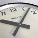 Black swiss industrial wall clock from inducta, 1960s