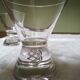 Set of two crystal glasses (digestive aperitif vodka) engraved under foot made in tudor sulphure