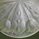 French Art Deco White Pâte de Verre Platform with Abstract Tulip Design 5145