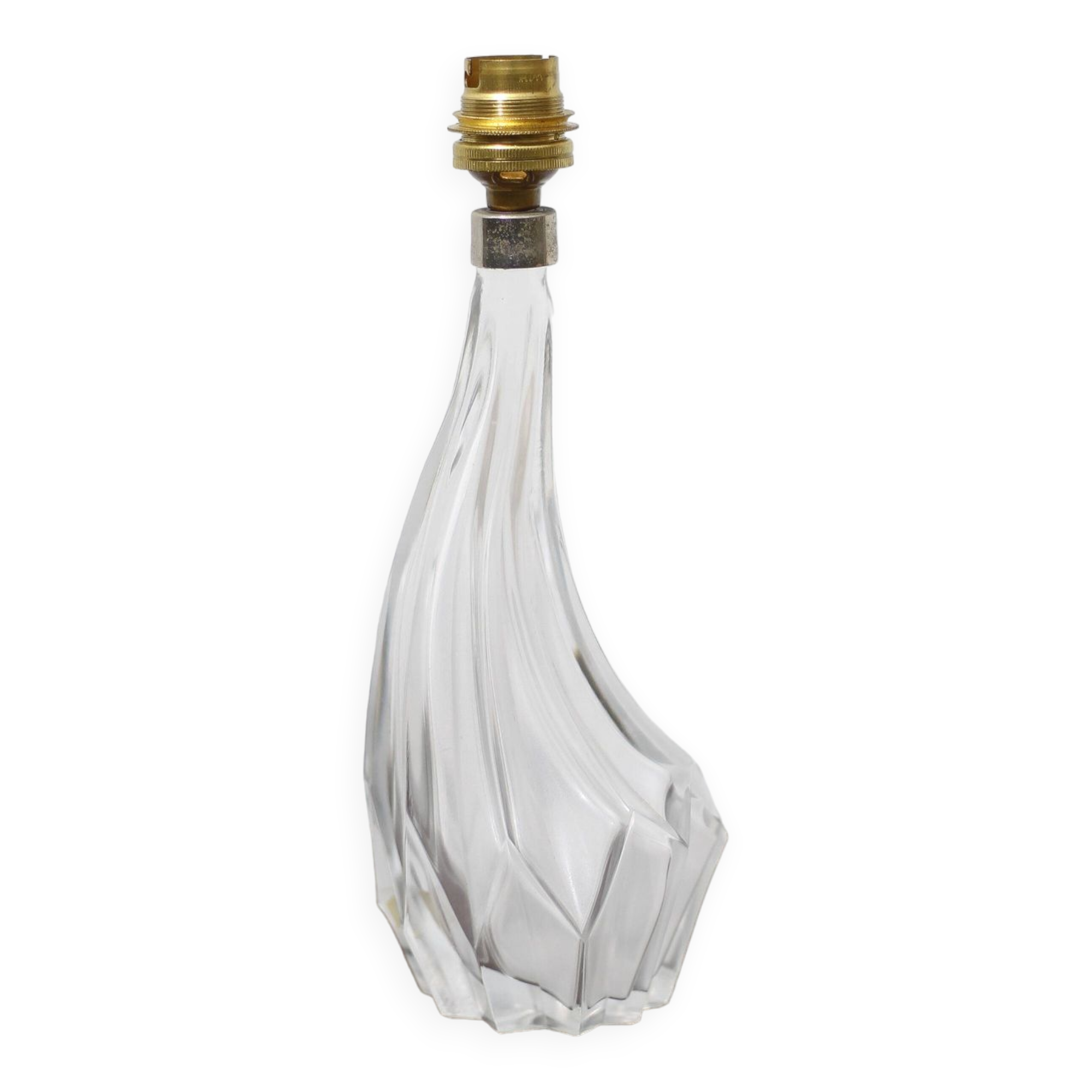 Vintage lamp, crystal lamp, table lamp, bedside lamp, asymmetrical lamp, 50's