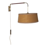 Applique murale vintage en laiton réglable des années 1950, design italien