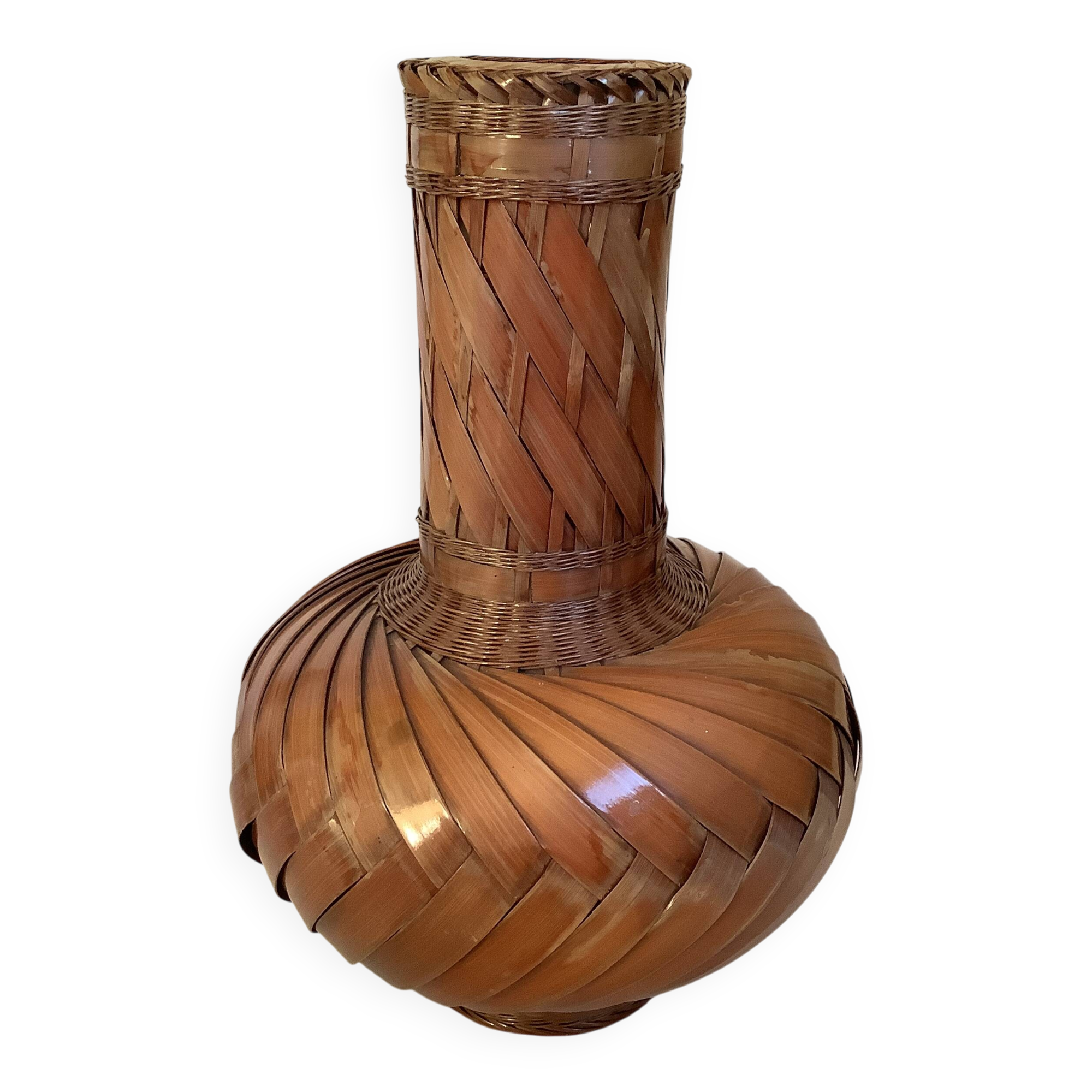 Large bamboo ikebana vase