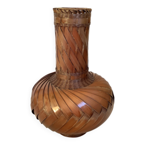 Grand vase ikebana bambou