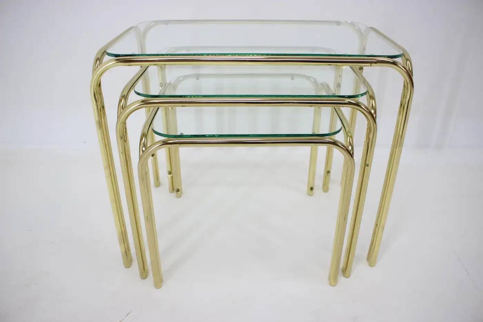 Set of three midcentury nesting tables / around 1980s
