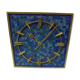 Clock Mural Dugena in mosaic square blue