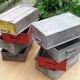Serie of 8 industrial metal boxes