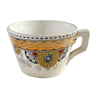 Tasses vintage modèle Palankin en demi porcelaine de Luneville