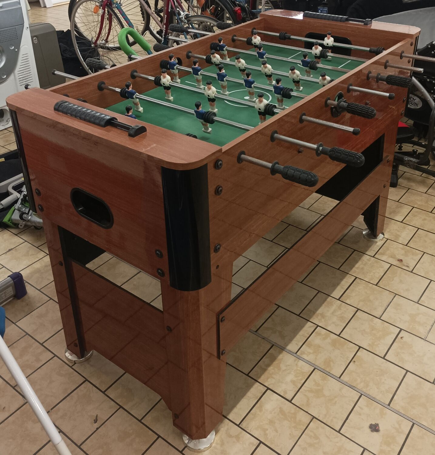 Old table football wood chrome vintage