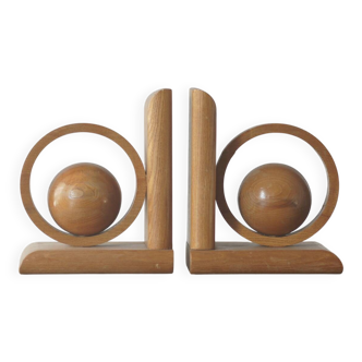 Mid-Century Modern Wooden Bookends, 1960s, Set of 2