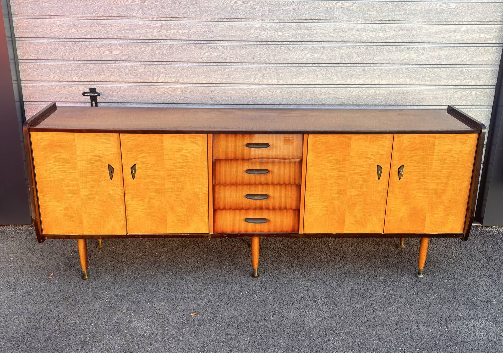 Vintage Scandinavian wooden sideboard – 1960s/70s