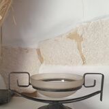 Art deco glass/metal cup