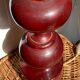 Large 1970 wooden lamp foot turned plum