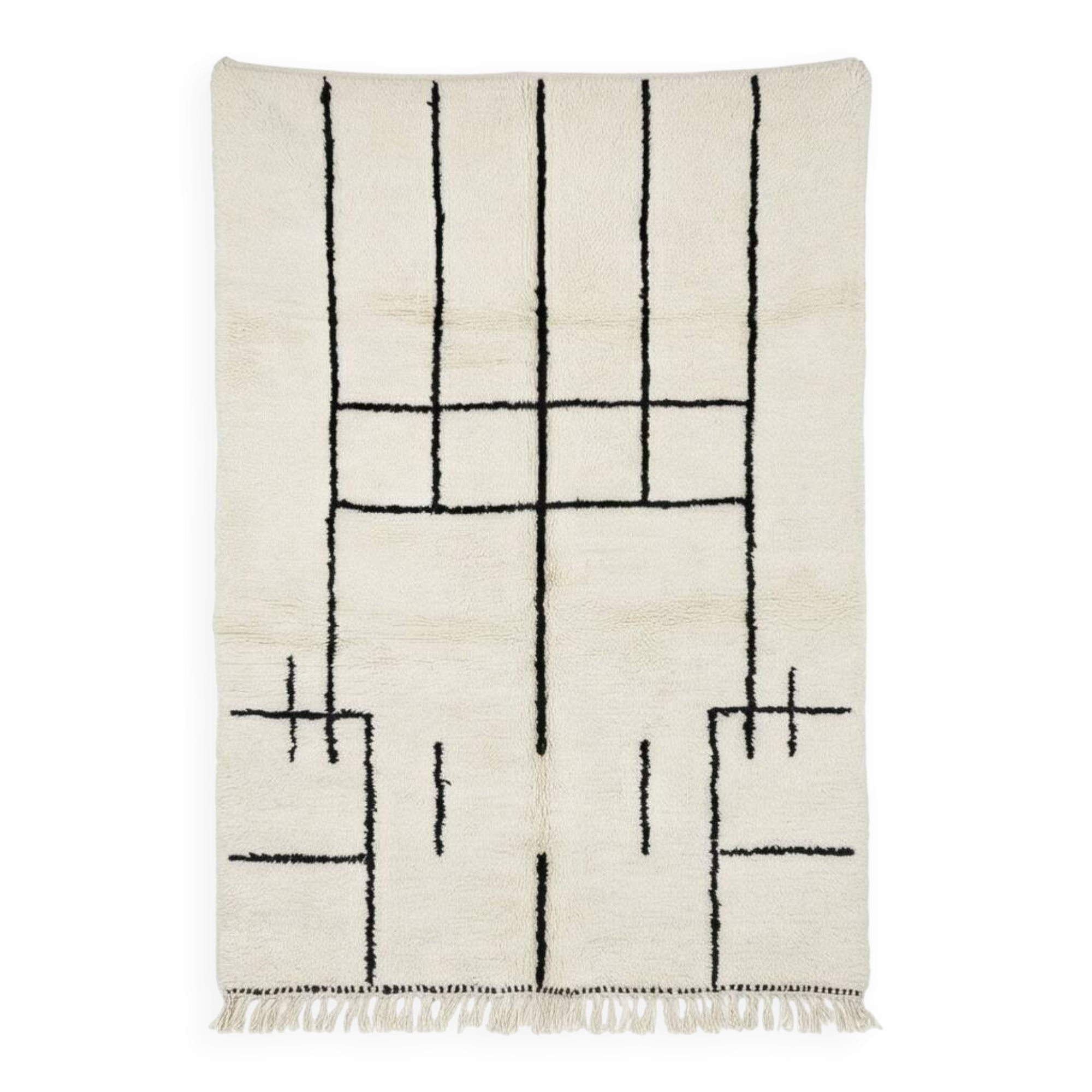 Large graphic Moroccan rug