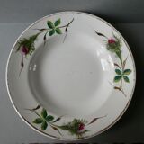 Lot of 2 hollow plates Moulin des Wolves, painted décor