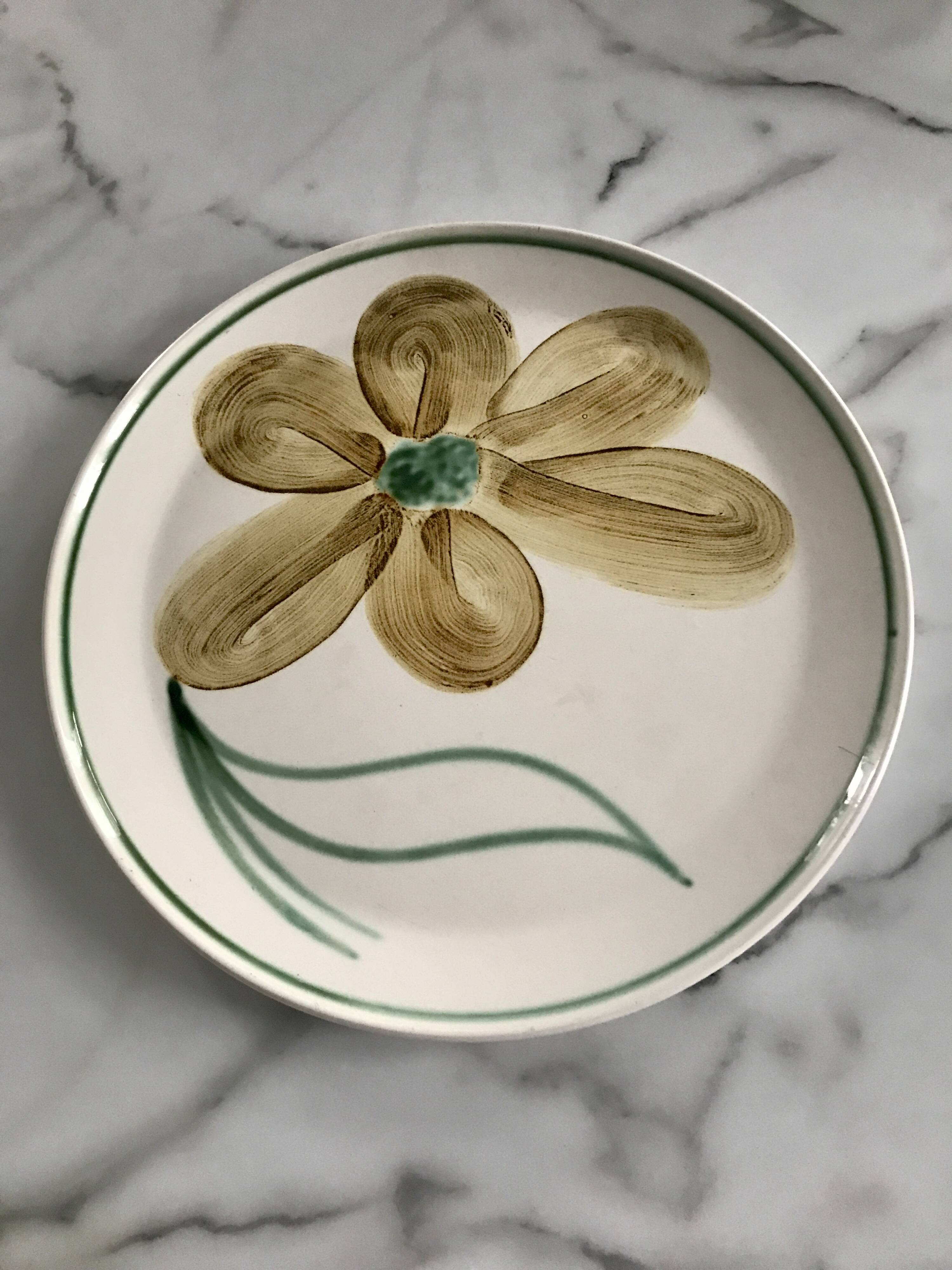 Vintage ceramic plate Salins France