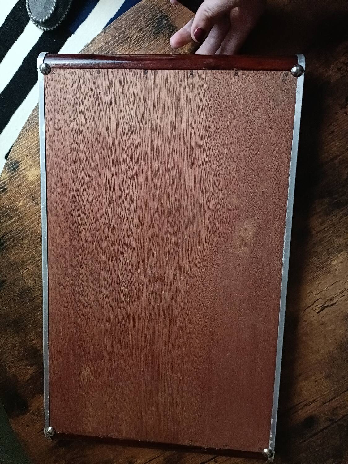 Floral tray signed Elge