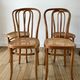 Set of 4 cane chairs in bentwood and honey-coloured cane thonet early 20th century