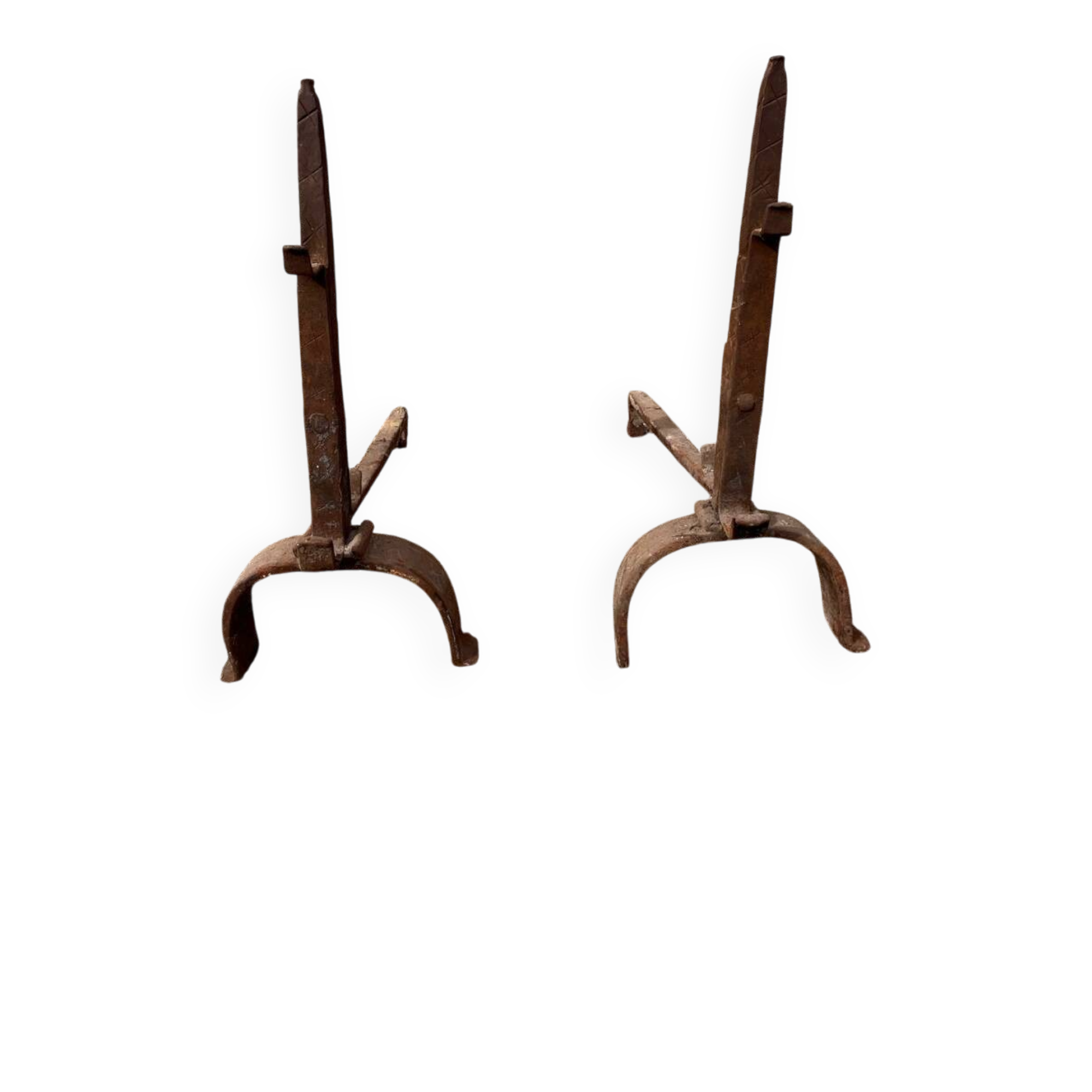 Pair of antique andirons