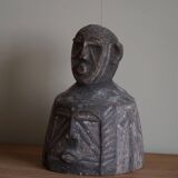 Mid-century decorative African wooden sculpture, made in the 1940s-50s.