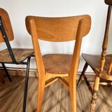 Set of 4 mismatched chairs