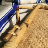 Vintage bamboo and rattan tray