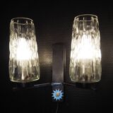 Pair of wall lights from the 1950s-1960s with a push switch