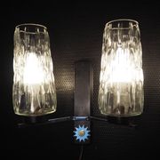 Pair of wall lights from the 1950s-1960s with a push button switch.
