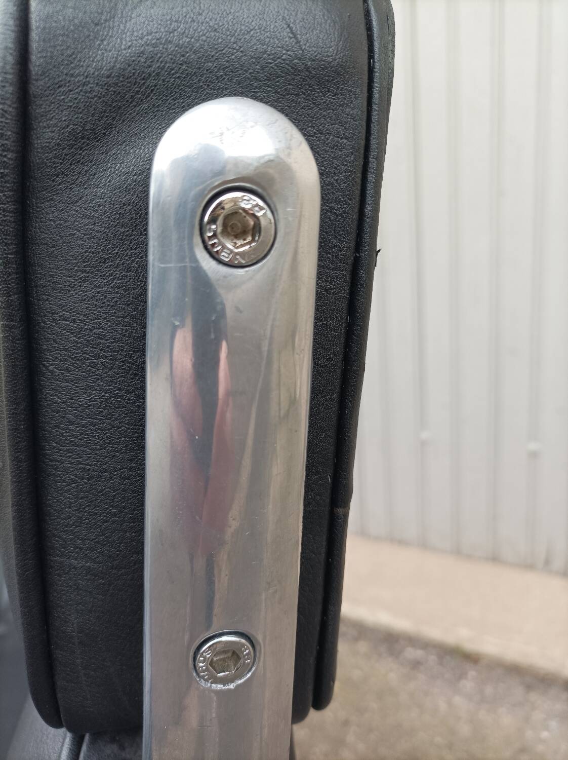 Vintage black leather armchair