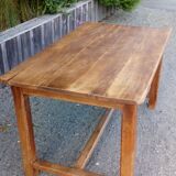 Table de ferme ancienne cirée en chêne