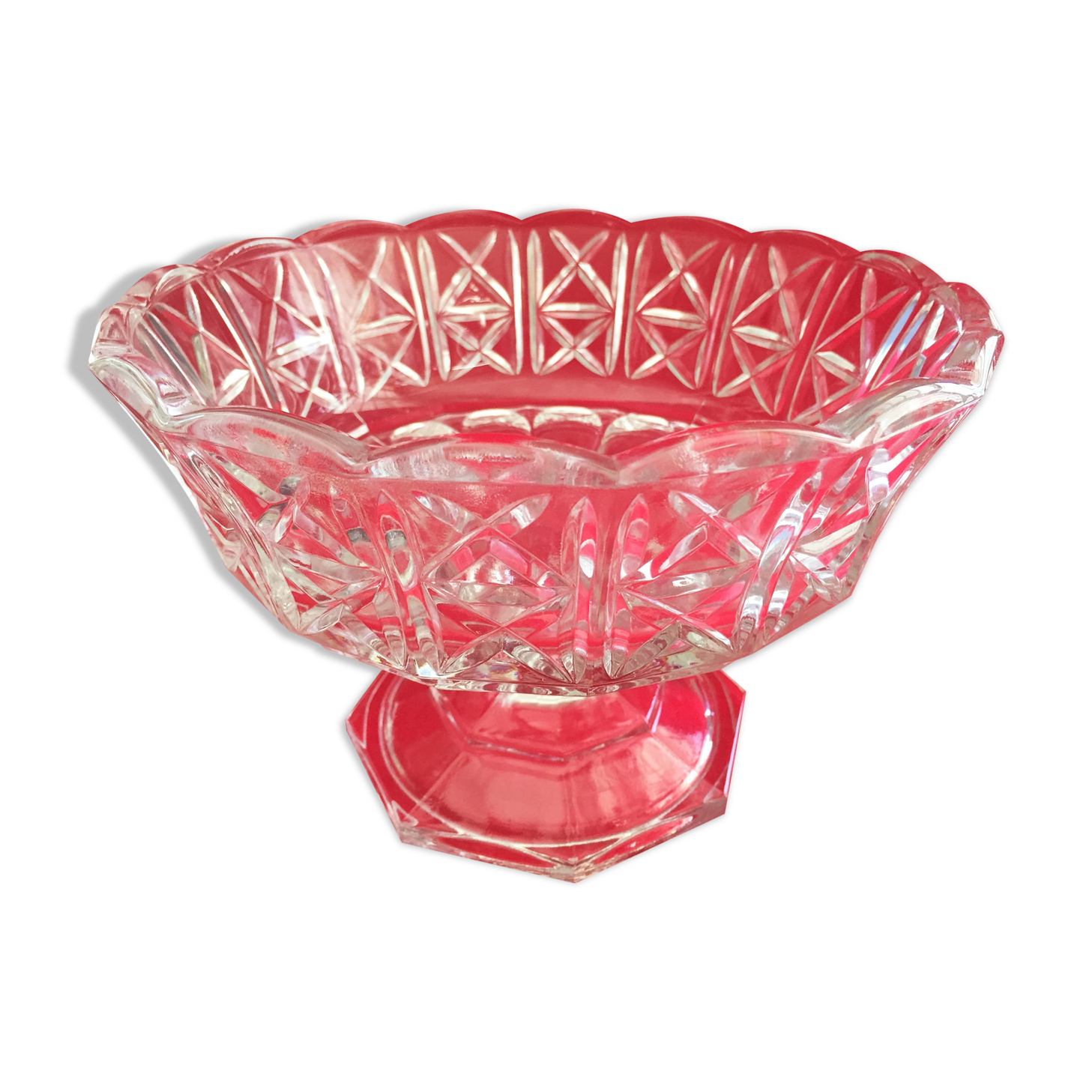 Crystal cup solid vintage centerpiece