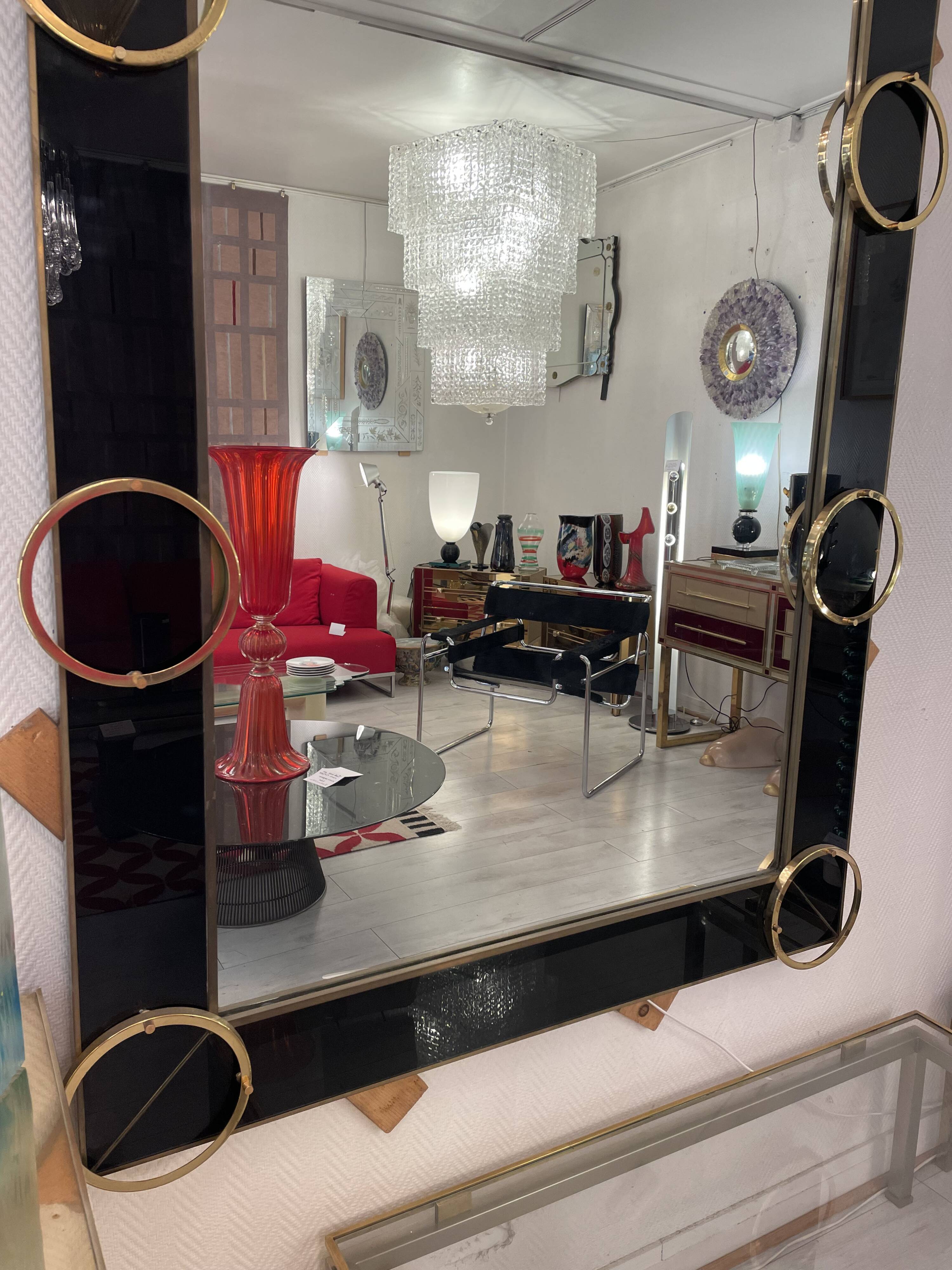 Large Italian mirror from the 70s